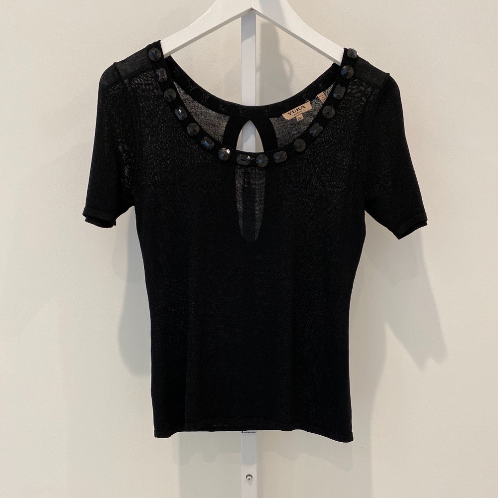YUKA PLATINUM EMBELLISHED KNIT SIZE PM NWOTS!